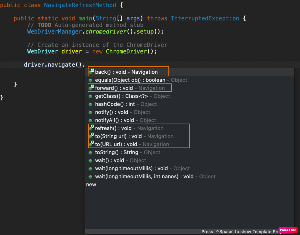 Navigation Commands in Selenium